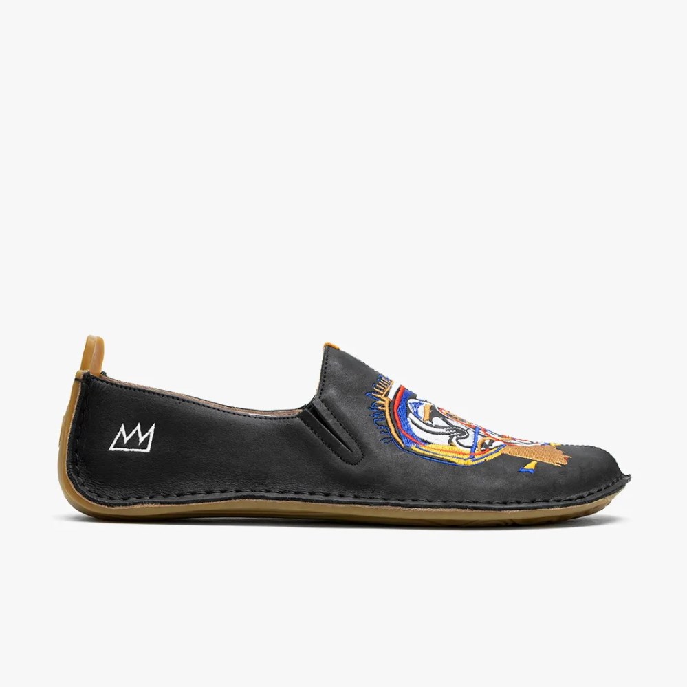 Vivobarefoot Ababa Basquiat Womens Slip On Shoes Black UK YIHQ